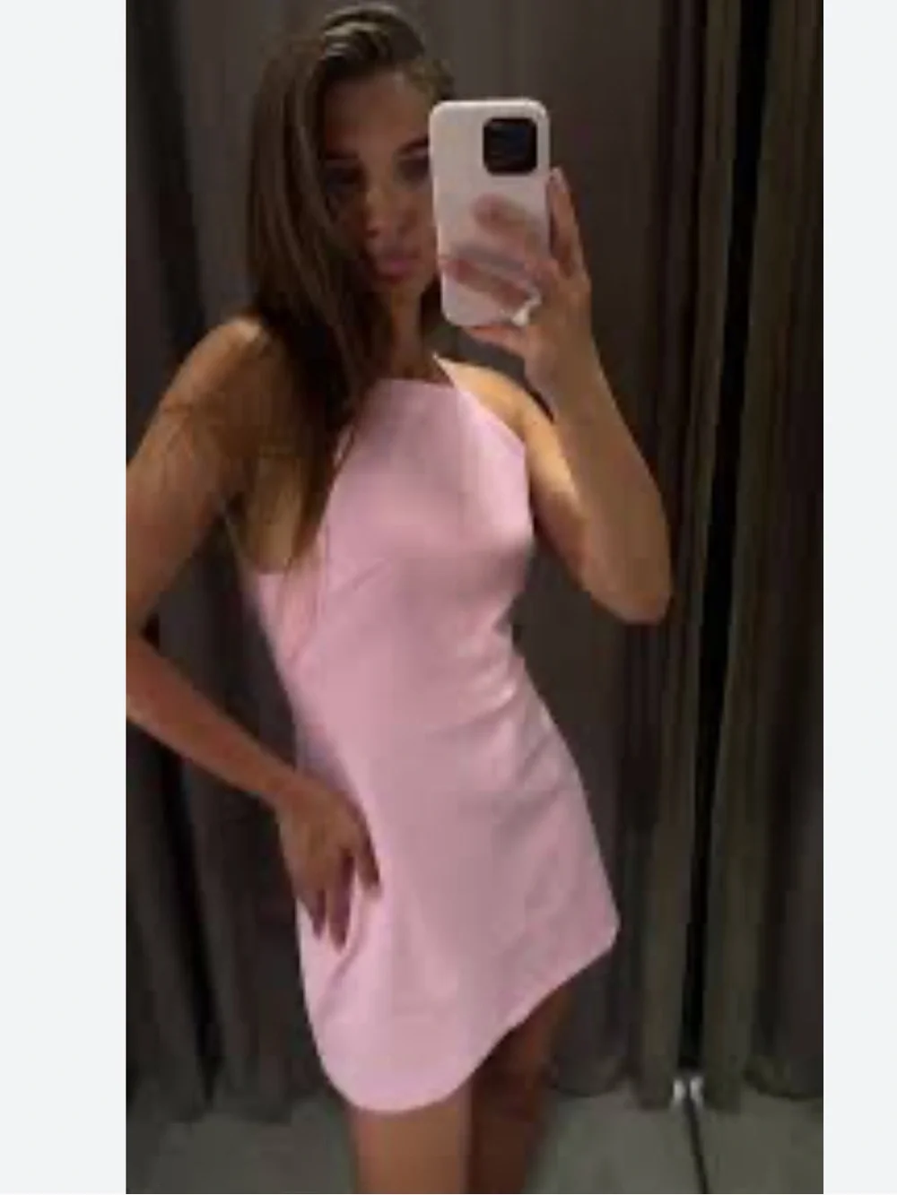 ZARA NWT Light Pink Halter Mini Dress - Picture 3 of 6